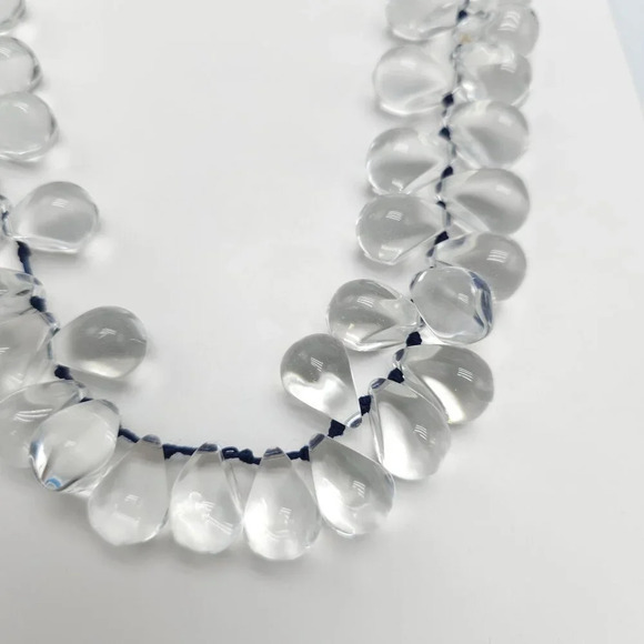 Zara Clear Resin Teardrop Tie Necklace Retired Design New With Tags READ ME - Picture 3 of 6